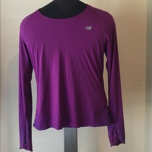 Purple New Balance Long-Sleeved Runner’s Top (S)